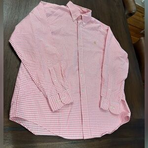 Brooks Brothers Pink Checkered Button Down Shirt